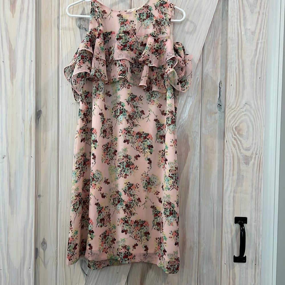 Cold shoulder floral dress